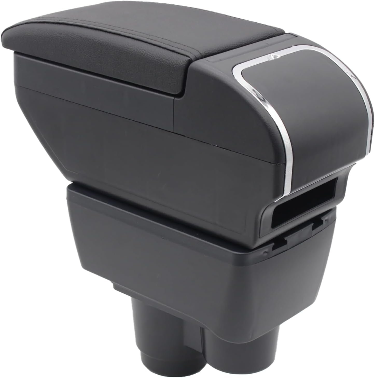 Cotieră auto KAERGK pentru Renault Dacia Duster II 2018-2023, cutie de depozitare mare pentru consolă centrală, cu accesorii, neagră