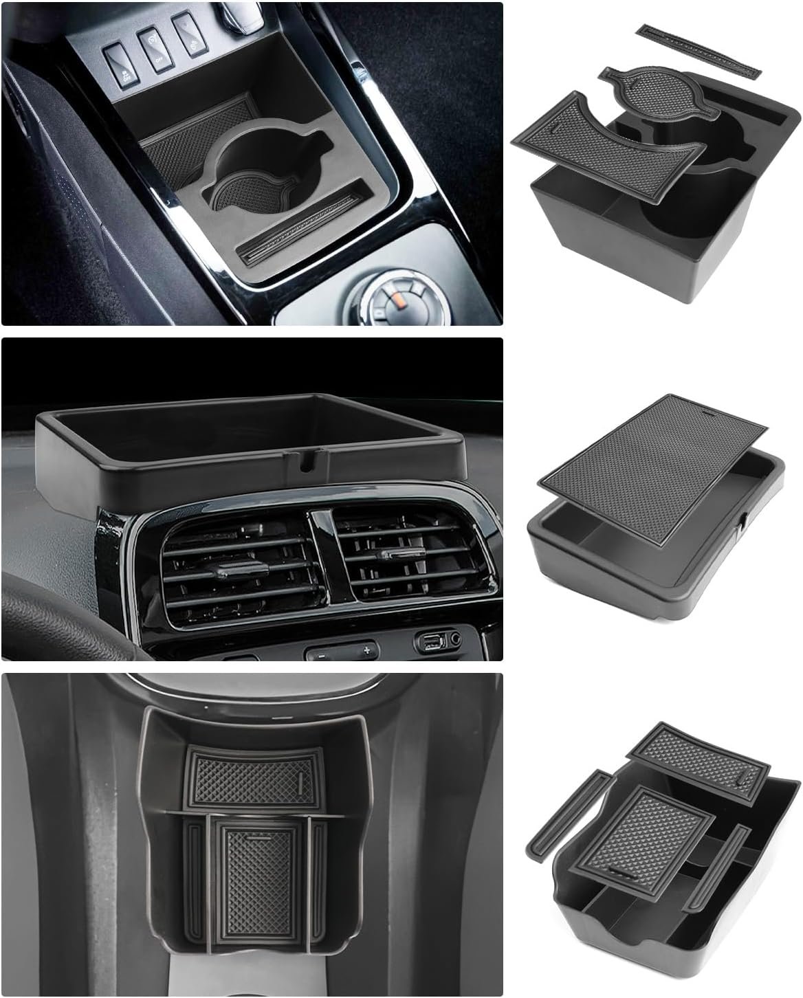 71AwucOJzhL._AC_SL1500_ Accesorii WEIPIN pentru Daci-a Spring Electric EV 2021-2024 Organizator pentru consolă centrală en kastje Armsteun Organizator pentru consolă Tavă Suport pentru pahare Pachet de 3