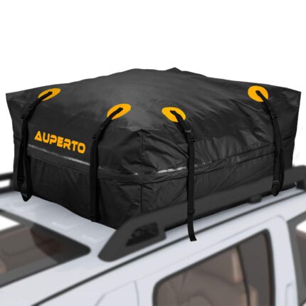 Geantă de marfă, saci de vid Auperto pentru acoperiș, capacitate de 15 litri, impermeabile pentru mașini, camionete și SUV 95 x 95 x 46 cm, negru