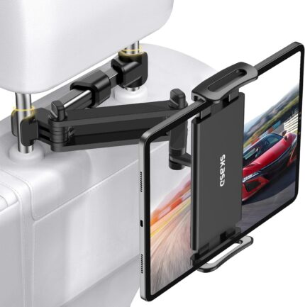 Suport pentru tabletă Suport pentru tabletă pentru mașină – Suport extensibil pentru tabletă pentru mașină Tetiera Suport universal pentru tetiera pentru tabletă cu rotație de 360° pentru iPad, comutator, Sumsung Tab, smartphone și dispozitive de 4,7 - 13 inchi