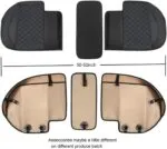SanQing, huse de lux din piele PU pentru scaune spate auto, pernă protectoră pentru podelele scaunelor din spate auto, compatibile cu 90% din vehicule, 4 sezoane (spate negru)