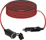 Cablu prelungitor Thlevel 12 V, priză brichetă, 2 metri, cablu 20AWG, adaptor încărcător auto, impermeabil, cu siguranță 15A, pentru dispozitive de alimentare 12V/24V, camion, autoutilitară, autorulotă