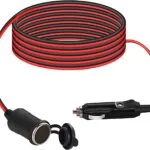 Cablu prelungitor Thlevel 12 V, priză brichetă, 2 metri, cablu 20AWG, adaptor încărcător auto, impermeabil, cu siguranță 15A, pentru dispozitive de alimentare 12V/24V, camion, autoutilitară, autorulotă