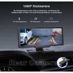 Avylet Ecran Wireless CarPlay de 9,26 inci pentru Apple CarPlay și Android Car, Cameră auto 4K cu cameră video spate 1080P IP67 CarPlay, Hartă 64GB, Actualizări OTA, Navigație GPS, Bluetooth 5.0, Mirror Link, FM