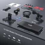 Avylet Ecran Wireless CarPlay de 9,26 inci pentru Apple CarPlay și Android Car, Cameră auto 4K cu cameră video spate 1080P IP67 CarPlay, Hartă 64GB, Actualizări OTA, Navigație GPS, Bluetooth 5.0, Mirror Link, FM