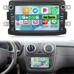 NHOPEEW 2+64GB Radio Android 7 Inch pentru Dacia Duster, Sandero, Dokker, Logan, Lodgy – CarPlay Wireless, Android Auto, Navigație GPS, Control Volan, FM RDS, Ecran Împărțit + Cameră Marșarier