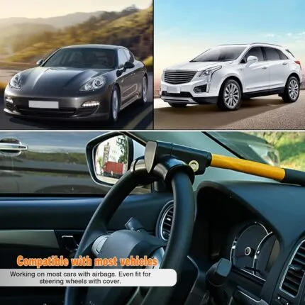 Blocator volan auto retractabil Knpwer, clemă volan auto, blocator volan, imobilizator, protecție antifurt pentru auto