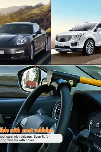 Blocator volan auto retractabil Knpwer, clemă volan auto, blocator volan, imobilizator, protecție antifurt pentru auto