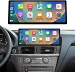 Road Top Ecran CarPlay, Ecran Tactil Auto de 12,3 Inch pentru BMW X3/X4 Seria F25 cu Sistem CIC (2010–2013), Radio Auto cu Ramă Îngustă, Compatibil cu Apple CarPlay/Android Auto/MirrorLink