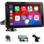 Tableta Auto CarPlay Android Wireless cu Cameră Spate, GPS Live, Mirror Link și Control Vocal Siri
