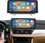 Radio Auto Ninetom cu ecran tactil de 10,25 inch, cu CarPlay wireless și Android Auto pentru BMW X1 Seria E84 2009-2015 fără ecran OEM, suport Mirrorlink, Muzică, Navigație
