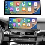 Ecran CarPlay Road Top, Radio Auto 12,3 inch pentru BMW Seria 5 F10/F11 cu Sistem NBT (2012–2016), Radio Auto cu Ramă Îngustă pentru CarPlay/Android Auto/MirrorLink