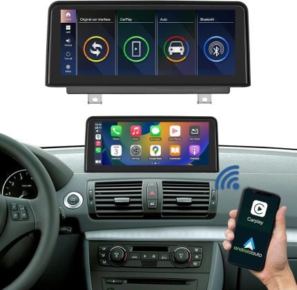 Road Top Radio Auto 10.25 Inch CarPlay/Android Auto/Mirrorlink/GPS pentru BMW Seria 1 E81/E82/E87/E88 (2004–2008) cu Sistem CCC, Ecran Tactil Integrat