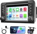Radio Auto 2+32GB pentru Audi A3 S3 RS3 2003–2012 cu CarPlay și Android Auto Wireless, Sistem Android 13, Ecran IPS de 7 Inch cu GPS, Control Vocal, Cameră de Marșarier, Bluetooth 5.2 Hands-Free, WiFi