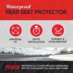 Husă auto Motor Trend BDK AquaShield din neopren impermeabil, căptușită, neagră, ideală pentru scaun auto pentru copii și câini, design universal pentru mașină, camion, autoutilitară, SUV