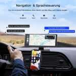 Avylet Ecran Wireless CarPlay de 9,26 inci pentru Apple CarPlay și Android Car, Cameră auto 4K cu cameră video spate 1080P IP67 CarPlay, Hartă 64GB, Actualizări OTA, Navigație GPS, Bluetooth 5.0, Mirror Link, FM