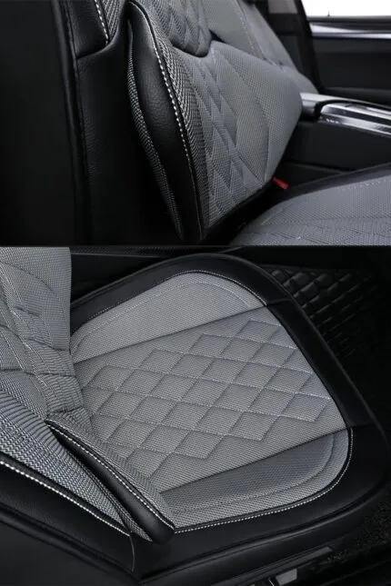 Huse auto Karstry, set complet universal, design elegant, huse de protecție pentru scaunele din față și din spate, huse pentru scaune auto compatibile cu airbag-urile, husă premium impermeabilă, violet