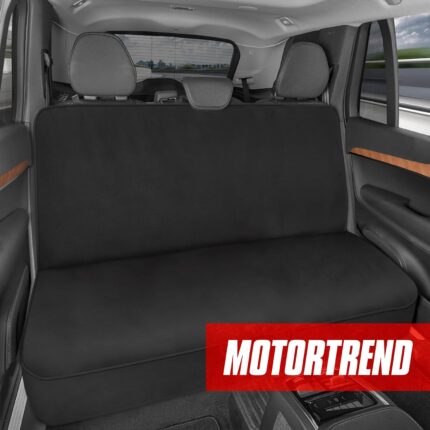 Husă auto Motor Trend BDK AquaShield din neopren impermeabil, căptușită, neagră, ideală pentru scaun auto pentru copii și câini, design universal pentru mașină, camion, autoutilitară, SUV