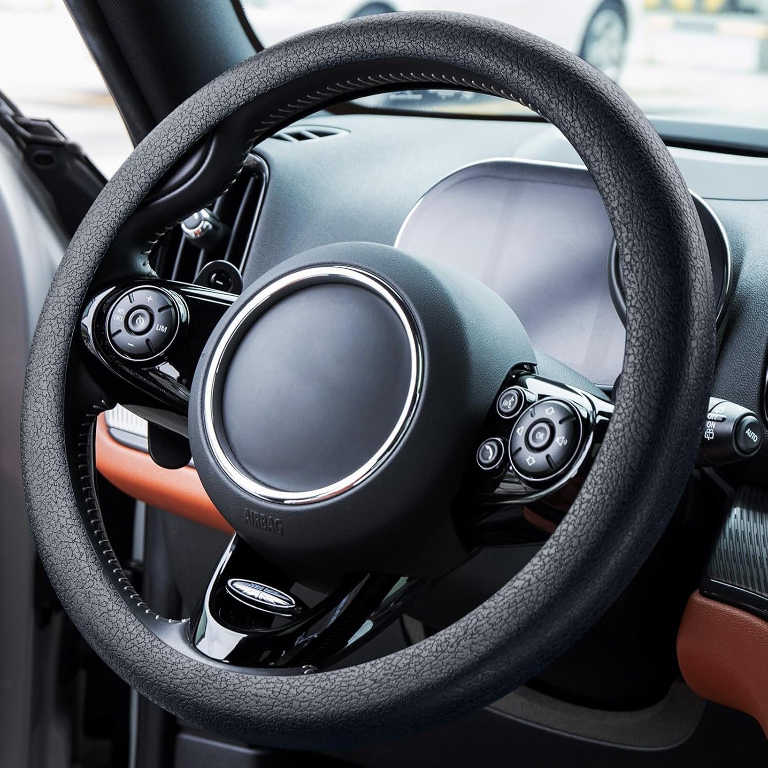 819i9kvB4lL._AC_SL1500_ Husă volan din silicon Spurtar pentru bărbați și femei, accesorii auto, huse decorative pentru volan, husă volan din piele închisă, husă volan subțire, protecție volan interior, accesorii auto