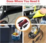 Cablu prelungitor Thlevel 12 V, priză brichetă, 2 metri, cablu 20AWG, adaptor încărcător auto, impermeabil, cu siguranță 15A, pentru dispozitive de alimentare 12V/24V, camion, autoutilitară, autorulotă