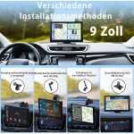 Plimpton Ecran auto de 9 inch cu Carplay wireless și Android Car, ecran tactil IPS inteligent, receptor media digital cu Mirror Link, navigație live, BT, AUX, L2