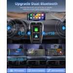 Ecran auto Android Apple Carplay de 10,26 inch cu cameră video reglabilă 2.5K, față/spate, Driveplay wireless cu cameră de mers înapoi, radio auto Carplay cu Bluetooth, link oglindă, 64G TF