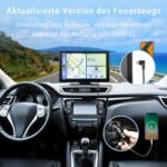 Plimpton Ecran auto de 9 inch cu Carplay wireless și Android Car, ecran tactil IPS inteligent, receptor media digital cu Mirror Link, navigație live, BT, AUX, L2