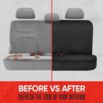 Husă auto Motor Trend BDK AquaShield din neopren impermeabil, căptușită, neagră, ideală pentru scaun auto pentru copii și câini, design universal pentru mașină, camion, autoutilitară, SUV