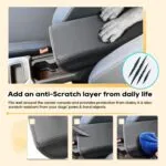 Husă cotiera centrală LFOTPP, compatibilă cu Dacia Duster 3 2024 2025, Dacia Duster III din 2024+, huse cotiere, pernă din piele PU, cotiere, capac de protecție consolă centrală