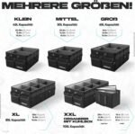 Organizator portbagaj auto FORTEM, geantă portbagaj, organizator portbagaj auto pliabil cu compartimente, bază antiderapantă, curele de siguranță reglabile, capac pliabil (negru, standard)