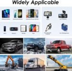 Adaptor brichetă auto 12 V, 120 W, încărcător auto, 3 prize multiple, splitter, cablu de încărcare DC 24 V cu 3 porturi USB pentru încălzirea scaunului telefonului mobil, GPS, cameră de bord, navigație prin satelit
