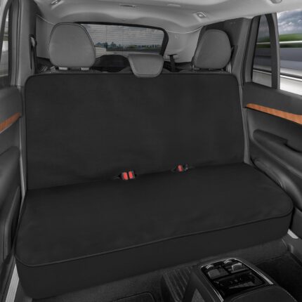 Husă auto Motor Trend BDK AquaShield din neopren impermeabil, căptușită, neagră, ideală pentru scaun auto pentru copii și câini, design universal pentru mașină, camion, autoutilitară, SUV