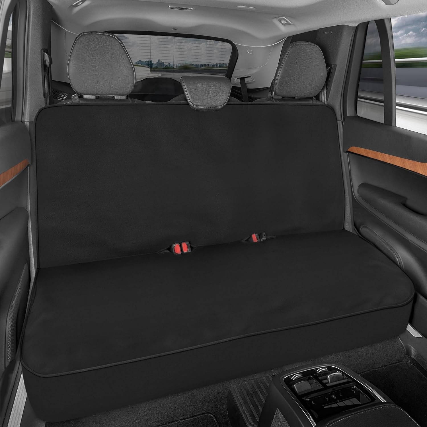 81uOnQtrGnL._AC_SL1500_ Husă auto Motor Trend BDK AquaShield din neopren impermeabil, căptușită, neagră, ideală pentru scaun auto pentru copii și câini, design universal pentru mașină, camion, autoutilitară, SUV