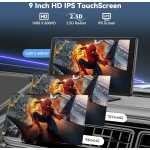 Ecran auto Android Carplay de 9 inch cu ecran tactil, ecran Carplay wireless, ecran auto Android cu AUX/FM, navigație GPS, Siri, Mirror Link, Bluetooth pentru toate vehiculele