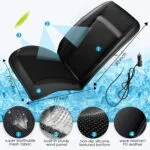 Husă auto răcoritoare COMFIER pentru scaunele față ale mașinii, neagră, husă pentru scaun răcoritoare de 12 V, huse pentru scaune față pentru mașini, camioane, SUV-uri, universală