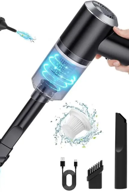 Aspirator de mana wireless 8000PA, 2 in 1 aspirare si suflare, portabil si reincarcabil pentru masina, casa, birou