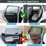 Protecție solară auto Zatooto, perdea magnetică, pentru protecție UV, protecție termică