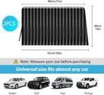 Protecție solară auto Zatooto, perdea magnetică, pentru protecție UV, protecție termică
