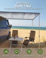 Plasă de umbrire auto Reskribe pentru câini 4 x 6 m - 24 m² Copertină din aluminiu, protecție UV și căldură, prelată de protecție solară auto, frânghie de nailon 10 m x 2, cleme de cablu x 100