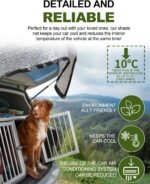 Plasă de umbrire auto Reskribe pentru câini 4 x 6 m - 24 m² Copertină din aluminiu, protecție UV și căldură, prelată de protecție solară auto, frânghie de nailon 10 m x 2, cleme de cablu x 100