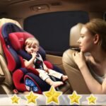 Trusiel Protecție solară auto cu protecție UV certificată pentru copii, bebeluși, adulți, animale de companie, plasă universală pentru parasolar auto, jaluzele de protecție solară pentru geamurile auto, pentru luneta spate, pentru autoturisme (L)