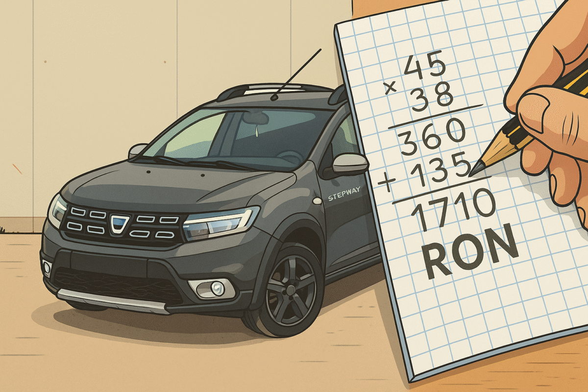 23. Cost total deținut (TCO) pentru Dacia Logan timp de 5 ani