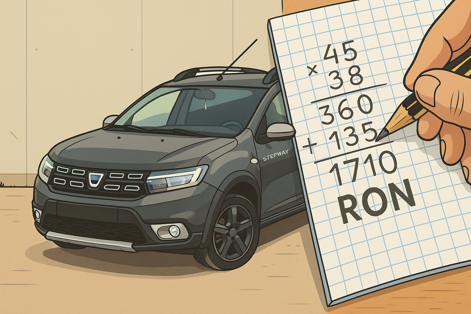 23. Cost total deținut (TCO) pentru Dacia Logan timp de 5 ani
