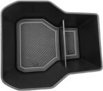 Organizator cotieră MEDZUK compatibil cu Dacia Jogger 2021-2024 2025, cutie de depozitare consolă centrală, torpedou, tavă consolă centrală auto, accesorii cu covoraș antiderapant (negru)