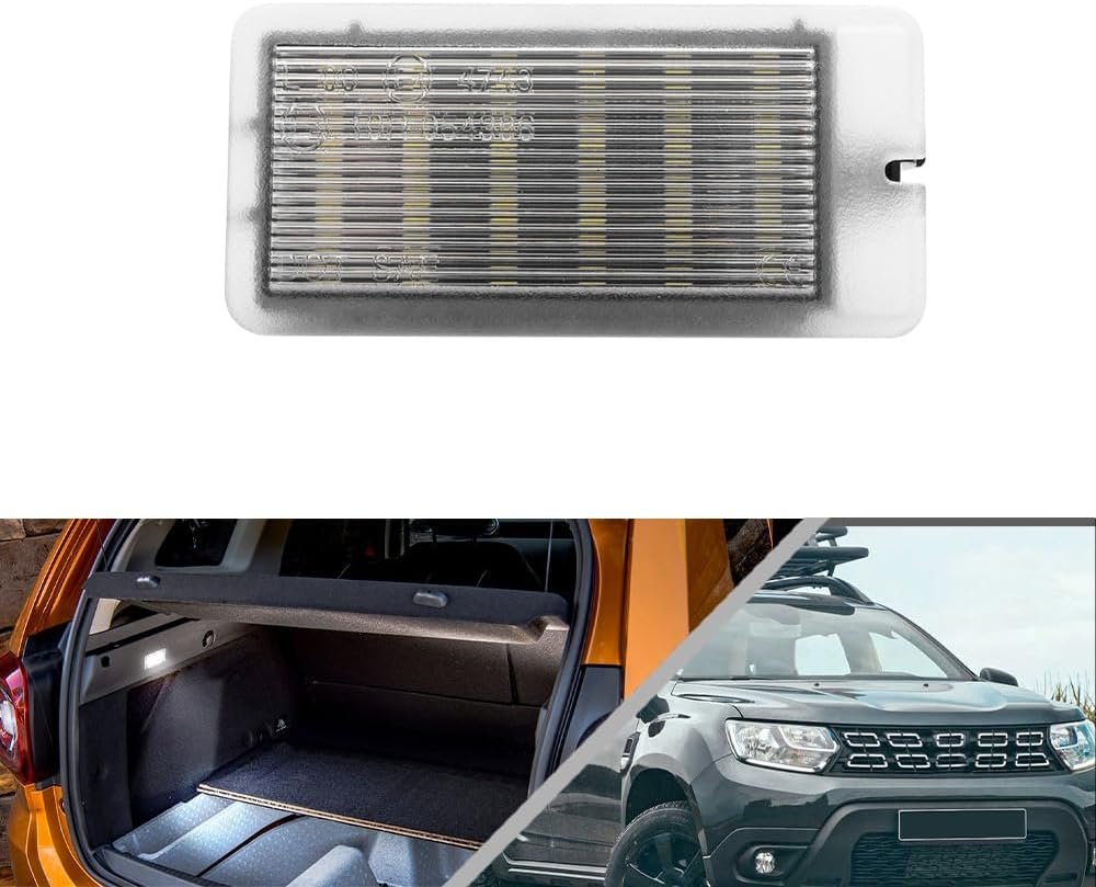 61EuYj6J2AL._AC_SL1000_ NSLUMO Lampă LED pentru portbagaj pentru Dacia Duster I II Sandero I II Logan I II Lodgy Dokker 1x Modul LED SMD Lampă portbagaj 18 LED-uri Iluminare portbagaj