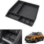GAFAT Dacia Sandero 3/Stepway 3/Dacia Jogger 2022-2024 2025 Cutie de depozitare consolă centrală, Organizator Sandero 3 Stepway, Consolă centrală inferioară, Accesorii Dacia Sandero 3
