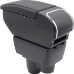 Cotieră auto KAERGK pentru Renault Dacia Duster II 2018-2023, cutie de depozitare mare pentru consolă centrală, cu accesorii, neagră