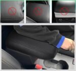 GAFAT Dacia Sandero 3/Stepway 3/Dacia Jogger 2021-2024 2025 Centre Armrest Cover, Centre Console Armrest Protection, PU Microfibre Leather Padding (Black)