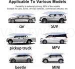 VNATWGOO 4,2 m, 4,8 m, 5,2 m, umbrelă auto automată, alimentată cu baterii, parasolar pliabil, cort de acoperiș pentru mașină electrică, gri, 4,2 m
