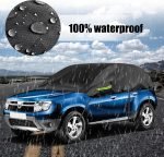 Opaltool Half Cover for 2010-2023 Dacia Duster, Black Tailored Car Garage, Soft Top Half Cover with Adjustable Hooks and Ear Caps